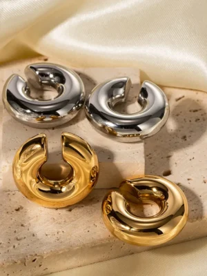 Aretes de Clip Cilíndricos
