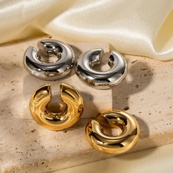Aretes de Clip Cilíndricos